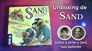 Unboxing de SAND, el juego de mesa de Devir, junto a sus autores.