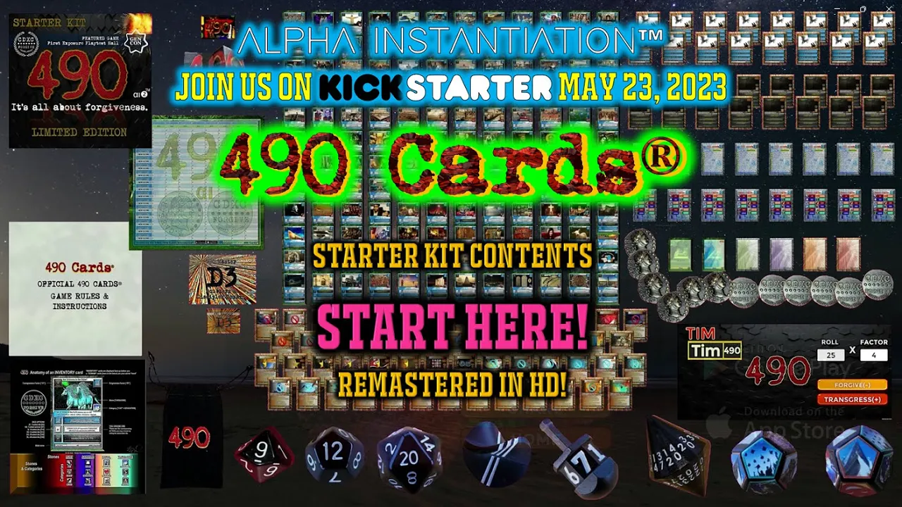 "STARTER KIT CONTENTS": START HERE for 490 Cards® Alpha Instantiation™
