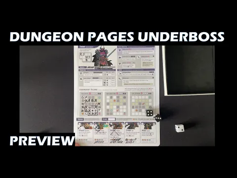 Dungeon Pages Underboss Preview PnP boardgame