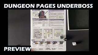Dungeon Pages Underboss Preview PnP boardgame