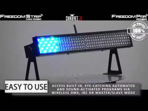 Product video thumbnail for Chauvet FreedomPar RGBA Wireless Bat Pow LED Par