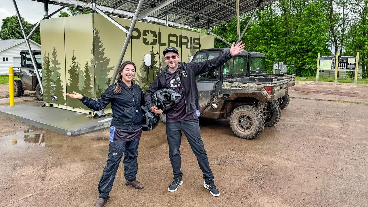 Polaris Launches The First EV Charging Trail Network! Ranger XP Kinetic Michigan Adventures