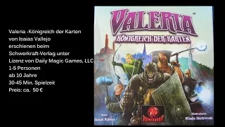 Valeria Königreich der Karten inkl. kurze Vorstellung der Erweiterungen- Review / Test -