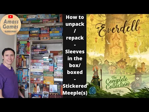 Everdell: The Complete Collection how to remove top layer sleeves stickers AmassGames #cute game