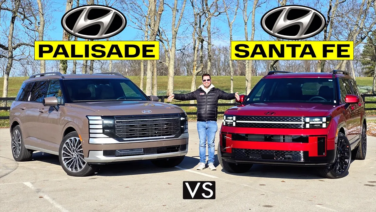3-ROW SIBLINGS! -- 2026 Hyundai Palisade vs. 2026 Hyundai Santa Fe: Comparison