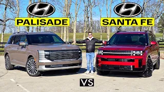 3-ROW SIBLINGS! -- 2026 Hyundai Palisade vs. 2026 Hyundai Santa Fe: Comparison