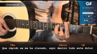 Cómo tocar &quot;Te Vi Venir&quot; de Sin Bandera en Guitarra Acústica (HD) Tutorial Acordes - Christianvib