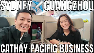 Cathay Pacific Business Class from Sydney to Guangzhou via Hong Kong