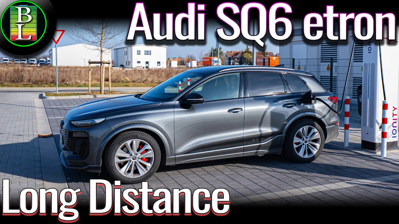 Audi SQ6 E-tron is so fast on a long distance trip !!!