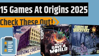 Top 15 Games At Origins 2025 That I'm Excited For