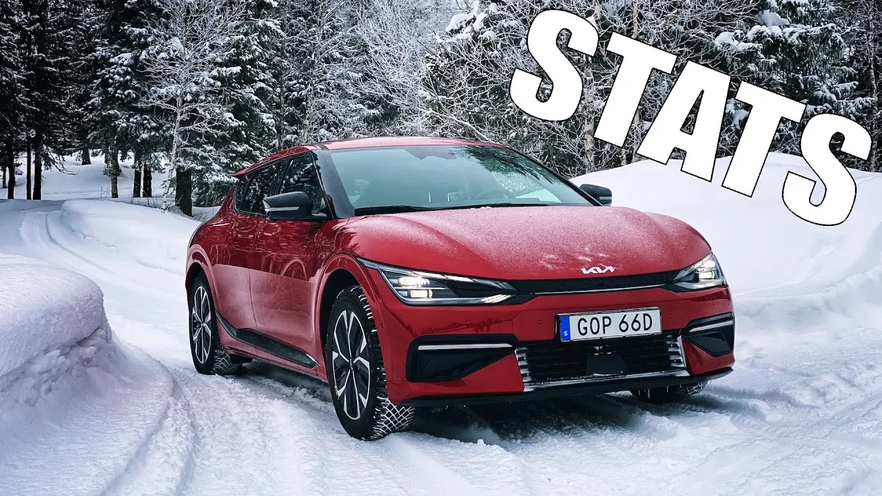 Statistik: Vintertest av Kia EV6 elbil [ENG SUB]