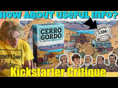 ? Cerro Gordo Silver Mines | By Ghost Town Living Games- Player count? -Kickstarter Critique Review