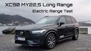 XC90 Electric Range Test, with updated battery. Recharge T8 AWD Long Range