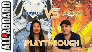 DICE THRONE | Board Game | 2 Player Playthrough | Moon Elf vs Barbarian