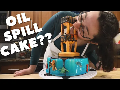 Mirror Glaze Oil Spill Cake from The Spill | Board Game Bakes