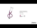 Stetoskop 3M™ Littmann® Cardiology IV™ Diagnostic, standardna zaključna obdelava membranskega nastavka, vijolična cev, koren in slušalke iz nerjavnega jekla, 68,5 cm, 6156 video