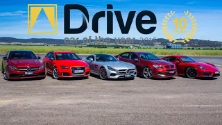 Cayman GTS v C63 S v RS3 v AMG GT v Clubsport R8 | Drive Car of the Year 2015