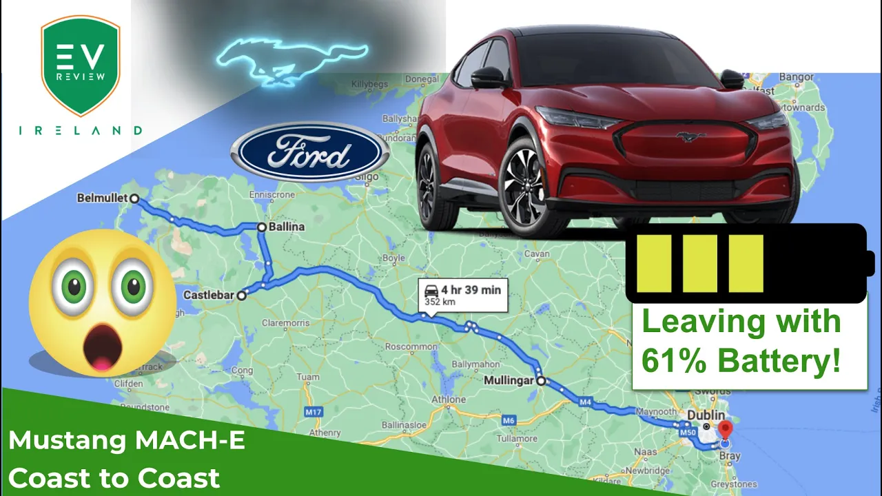 Ford Mustang MACH E Coast to Coast Range Test - Leaving with only 61% Battery