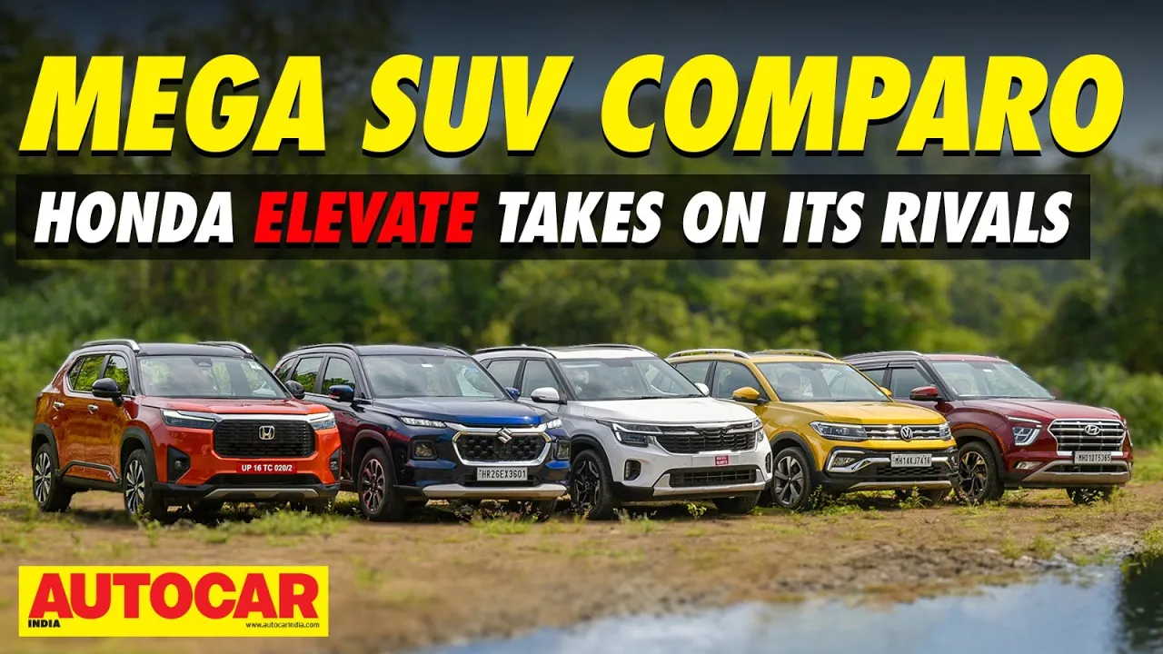 Honda Elevate vs Kia Seltos vs Hyundai Creta vs Maruti Grand Vitara vs VW Taigun | Autocar India
