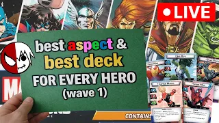 Every Hero's Best Aspect & Best Deck (Wave 1) Marvel Champions Livestream Discussion