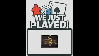 We Just Played! - Codex: Card-Time Strategy (Quick Review)