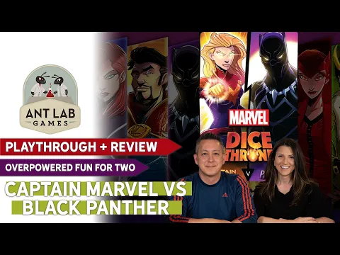 Black Panther vs Captain Marvel - Marvel Dice Throne Board Game Playthrough Review