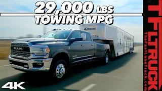We Max Out the New 2019 Ram Cummins HD with 29,000 lbs & a 50 FOOT Trailer to Test Towing MPG!