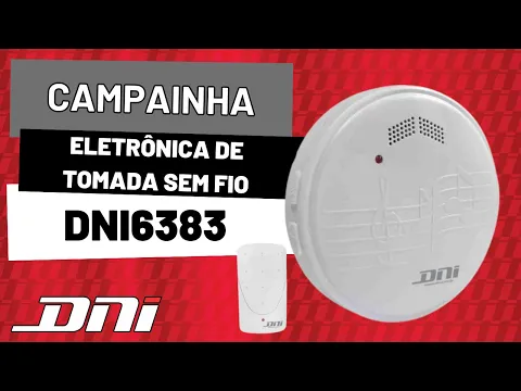 Campainha Eletrônica de Tomada Sem Fio Branca Com Ajuste de Som 6383 DNI
