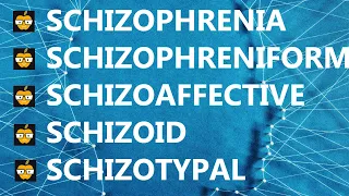 Schizophrenia vs. Schizophreniform vs. Schizoaffective vs. Schizoid vs. Schizotypal