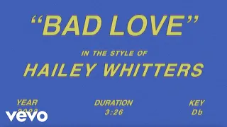 Hailey Whitters - Bad Love (Lyric Video)