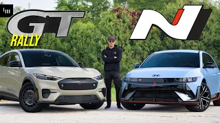 Hyundai Ioniq 5 N vs Ford Mustang MachE Rally - TWO SIDES OF THE SAME COIN