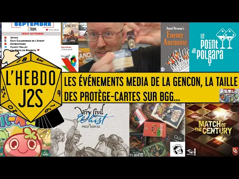 L'Hebdo #J2S du 06/09/2023 - Taille des protège-cartes sur les fiches BGG, un nouveau Paolo Mori...