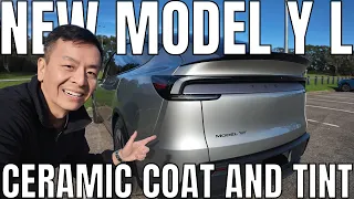 New Tesla Model Y L Ceramic Coating Paint Protection & Window Tinting