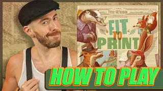 HOW TO PLAY: Fit to Print from Flatout Games!
