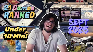 21 Board Games Reviewed in Under 10 Minutes | All September 2025 Board Games Ranked