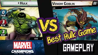 HULK vs VENOM GOBLIN (Expert) | Marvel Champions Playthrough | My Best Hulk Game