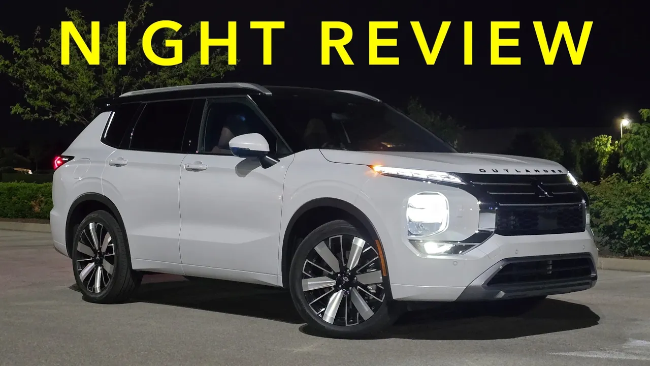 BETTER LIGHTS THAN RAV4?? -- 2026 Mitsubishi Outlander at NIGHT! (Headlights, Exterior & Interior)