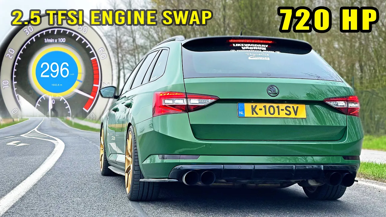 720HP Skoda Superb 2.5 TFSI | 0-100 100-200 POV & INSANE SOUND
