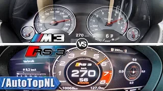 BMW M3 COMPETITION 450HP vs 400HP Audi RS3 | 0-270km/h ACCELERATION & AUTOBAHN POV by AutoTopNL