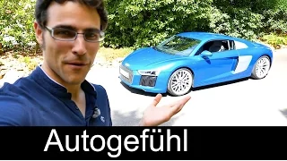 Comparison Audi R8 V10 Ara Blue 540 hp vs Audi R8 V10 Plus 610 hp Dynamic Red REVIEW - Autogefühl