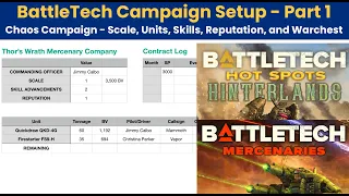 How to Create Your Mercenaries Force! | BattleTech Chaos Campaign/Hinterlands Tutorial Part 1