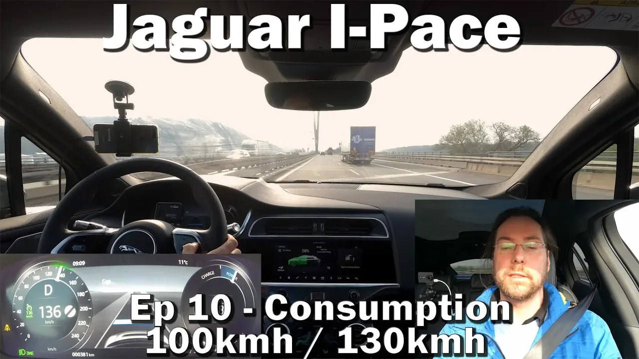 Jaguar I-Pace - Ep10 - Consumption at 100 and 130kmh