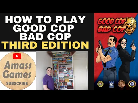 Good Cop Bad Cop - How to Set-up, Play and Review.  3rd ed. Party, social deduction game Amass Games