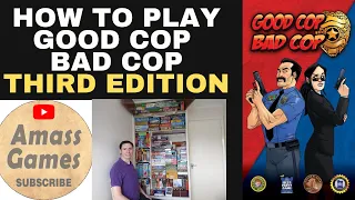 Good Cop Bad Cop - How to Set-up, Play and Review. 3rd ed. Party, social deduction game Amass Games