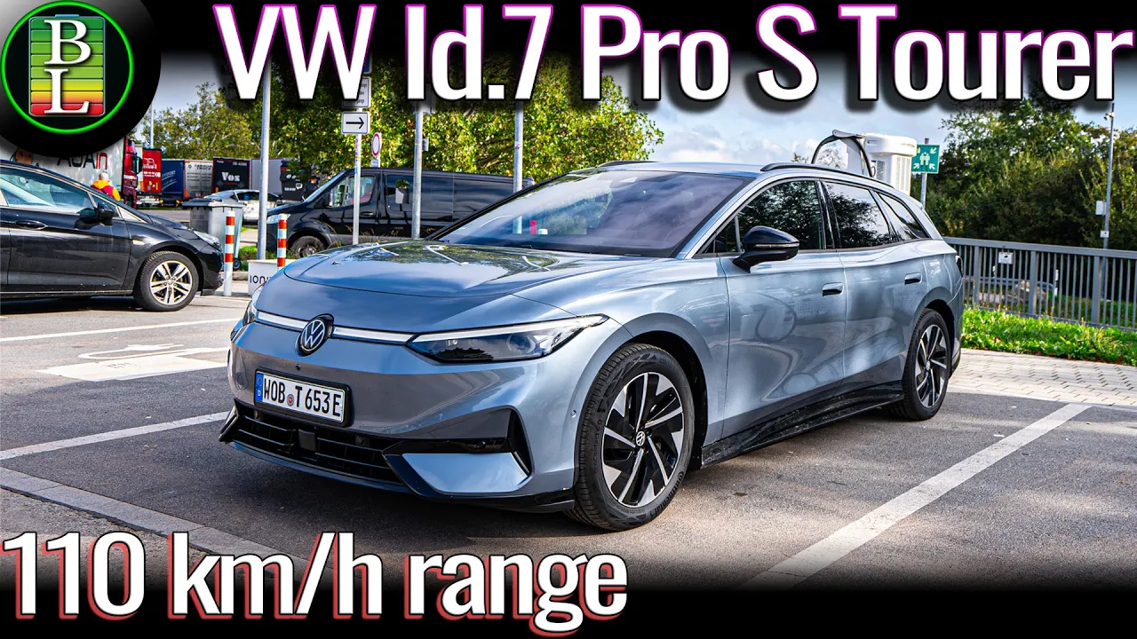 VW Id.7 Pro S Tourer 91 kWh - 110 km/h (68mph) range test