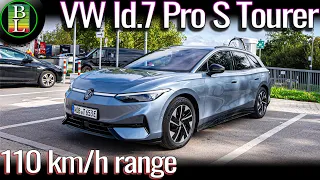 VW Id.7 Pro S Tourer 91 kWh - 110 km/h (68mph) range test
