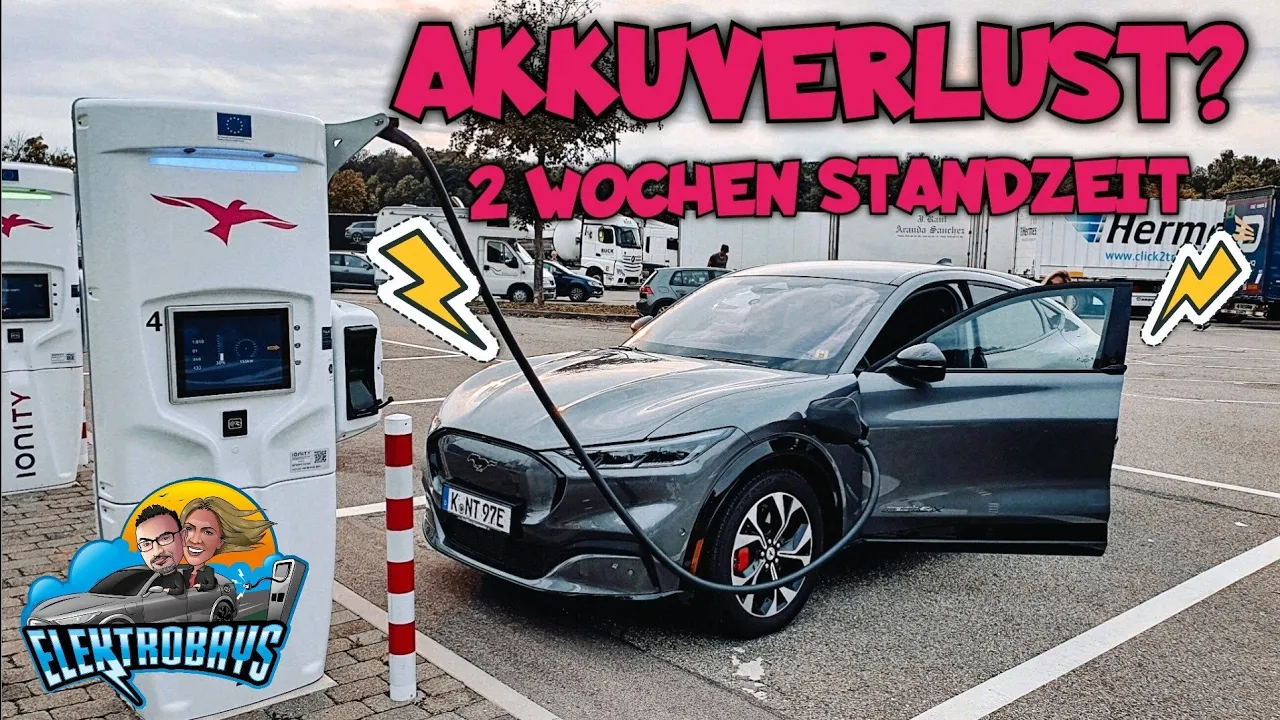 Elektroauto 2 Wochen abgestellt. Wieviel Energie verlor die Batterie vom Mustang MachE?