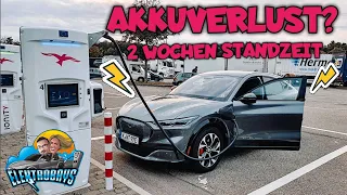 Elektroauto 2 Wochen abgestellt. Wieviel Energie verlor die Batterie vom Mustang MachE?