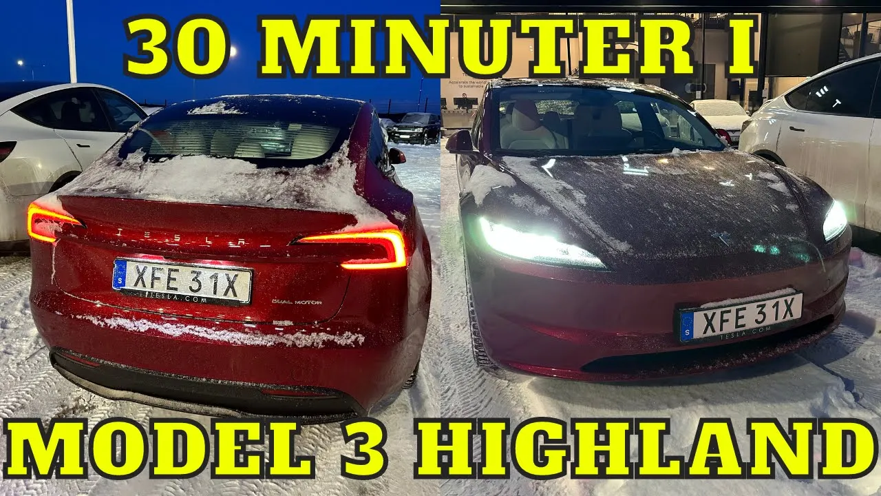 30 min provkörning i nya Tesla Model 3 Highland - Första reaktionen | Elbilsmagasinet