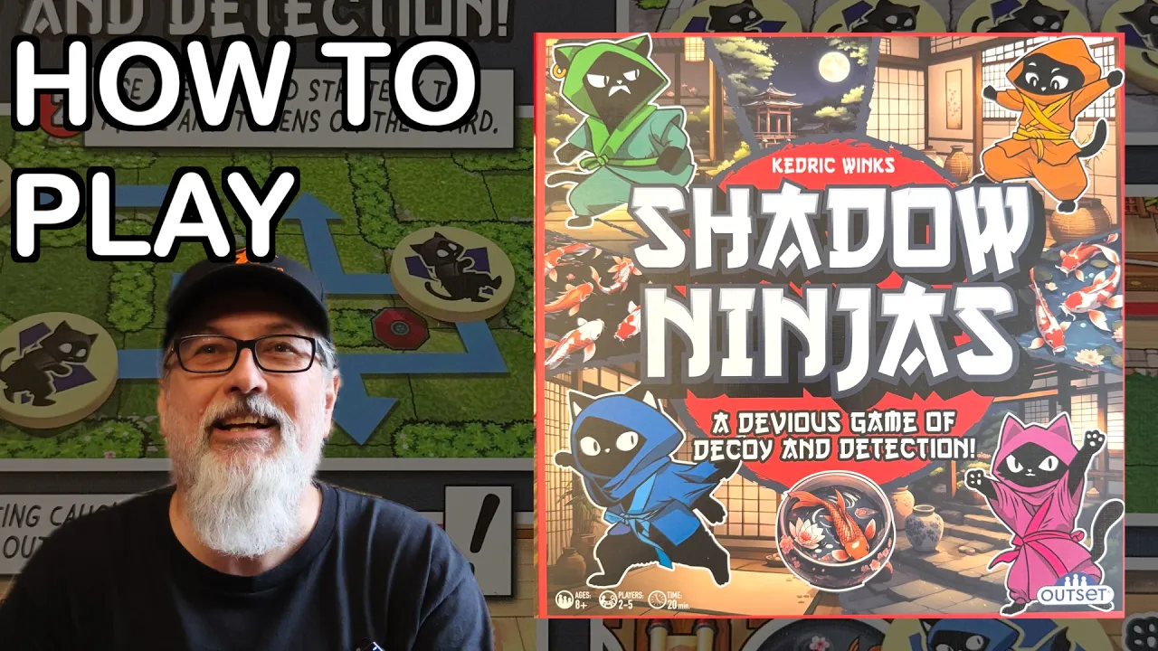How to Play Shadow Ninjas Board game | Designed by Kedric Winks | Outset Media & Cheatwell Games